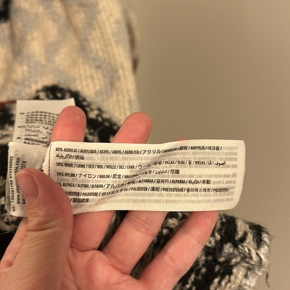 Abercrombie and Fitch 18% Wool 5% Alpaca Hooded Knitted Cardigan Jacket Sweater - Picture 5 of 5